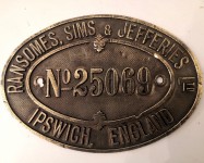 Табличка интерьерная с парового двигателя (трактора, паровоза), бронза, Англия, 1880е. Англия