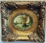 Кабинетная картина. Марина. 19 век. #2