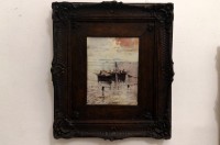 Пейзаж с парусниками, масло, копия работы  Георга Арнольд -Грабона (1896-1981). Англия