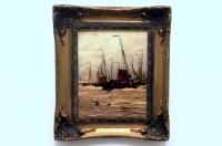 Пейзаж с парусниками #2, масло, копия работы Хендрика Виллема Месдаха (1831-1915). Англия