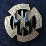 Знак "Военно-спортивные руны СС" м1944, в серебре (3 рейх) Германия, WW2 Германия до 1945г.
