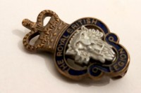 Полковой знак Львы #3, бронза , серебро, фрачник, Англия, 1940e. Англия